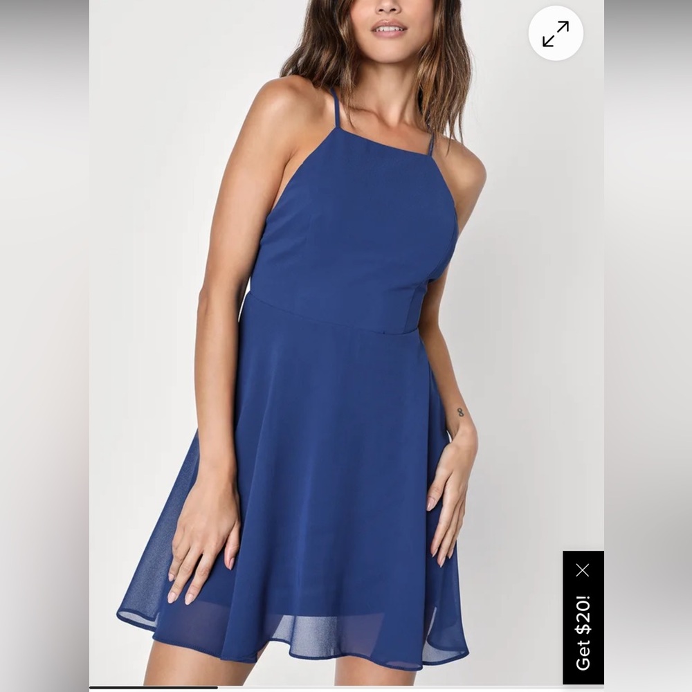 Lulus Cross Back Skater Dress